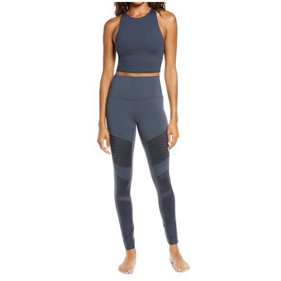 ALO Yoga Pants - Alo Midnight Moto Movement Set Leggings and Bra